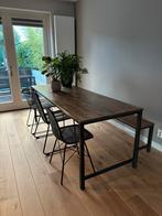 Eettafel met bankje en 3 stoelen, Huis en Inrichting, Ophalen, 200 cm of meer, 50 tot 100 cm, Zo goed als nieuw