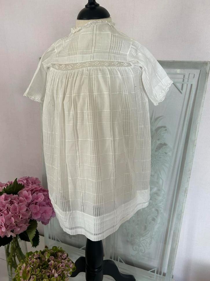 Antieke Franse Doopjurk Kant, Kinderen en Baby's, Babykleding | Maat 50, Gebruikt, Jongetje of Meisje, Jurkje of Rokje, Ophalen of Verzenden