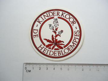 sticker oud Heidebloempjes Kinderkoor koor retro vintage  beschikbaar voor biedingen