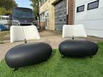 2 stoelen LEOLUX Pallone Pa design fauteuils zitbal ZGAN, Metaal, Twee, Ophalen of Verzenden, Zo goed als nieuw