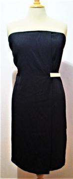 Strapless jurk met zilveren gesp van Cristina Gavioli! 40, Kleding | Dames, Knielengte, Maat 38/40 (M), Zo goed als nieuw, Zwart