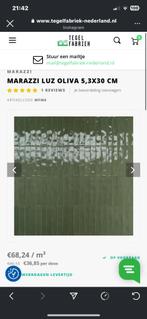 Olijfkleurige Marazzi keramiek tegeltjes paar dozen, Doe-het-zelf en Verbouw, Tegels, Ophalen, Nieuw, Minder dan 20 cm, Minder dan 20 cm