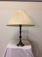 Tinnen Schemerlamp met Stoffen Kap, Ophalen of Verzenden, Gebruikt, Metaal, Minder dan 100 cm