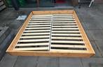 Houten Bedframe + Lattenbodem (Optioneel Matras), Huis en Inrichting, Slaapkamer | Bedden, Ophalen, Gebruikt, Bruin, Tweepersoons