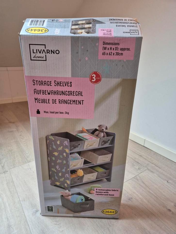 Livarno Home Opbergrek met 9 Bakken - Nieuw in Doos!, Kinderen en Baby's, Kinderkamer | Commodes en Kasten, Nieuw, Minder dan 90 cm