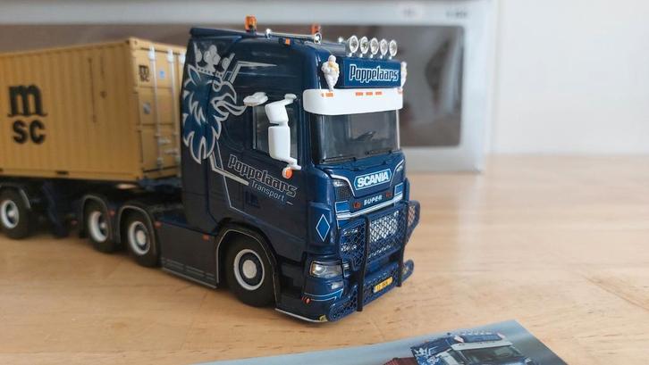 Wsi Scania POPPELAARS, Hobby en Vrije tijd, Modelauto's | 1:50, Zo goed als nieuw, Bus of Vrachtwagen, Wsi, Ophalen of Verzenden