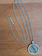 Mi Moneda zilveren ketting met munthanger, Sieraden, Tassen en Uiterlijk, Kettingen, Met hanger, Mi Moneda, Ophalen of Verzenden