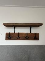 2x Houten kapstokken met plank, Huis en Inrichting, Wandkapstok, Ophalen of Verzenden, Zo goed als nieuw, Minder dan 100 cm