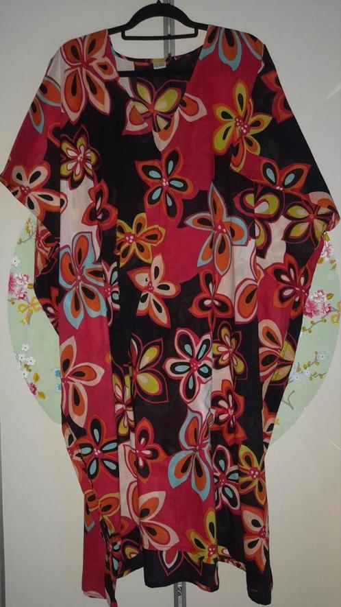 Kaftan Jurk 100 % India Katoen XXXL 54 56 58, Kleding | Dames, Grote Maten, Gedragen, Jurk, Rood, Ophalen of Verzenden