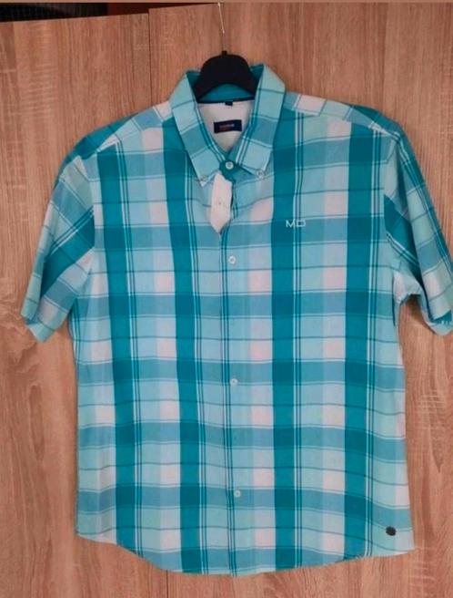 Overhemd korte mouw maat L, Kleding | Heren, Overhemden, Zo goed als nieuw, Halswijdte 41/42 (L), Groen, Ophalen of Verzenden