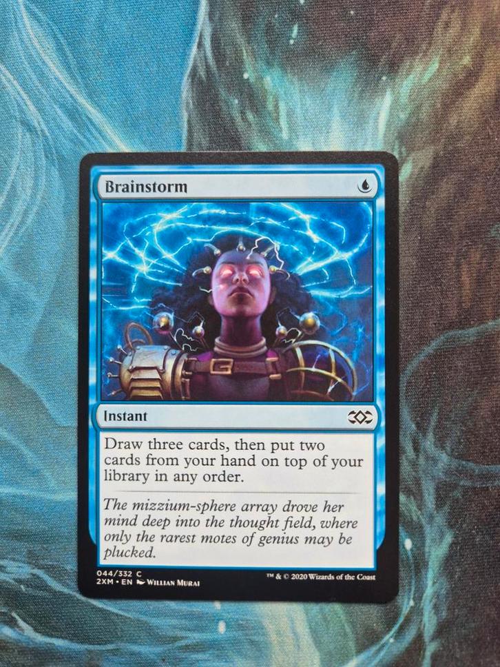 Brainstorm - Double Masters x4, Hobby en Vrije tijd, Verzamelkaartspellen | Magic the Gathering, Zo goed als nieuw, Losse kaart
