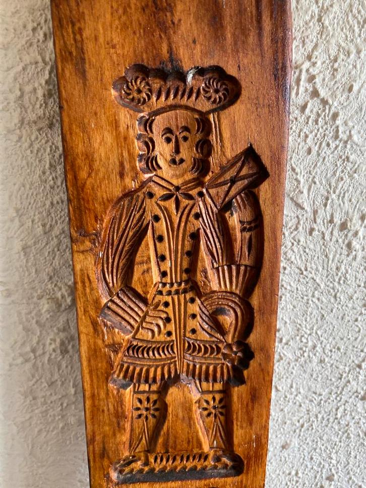 Oude Speculaasplank met Figuren, Antiek en Kunst, Curiosa en Brocante, Ophalen of Verzenden