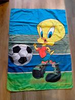 Tweety voetbal Looney Tunes 1997 Warner Bros vlag strip tv, Ophalen of Verzenden, Overige figuren, Zo goed als nieuw, Overige typen