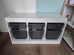 IKEA TROFAST speelgoedkast met bakken – wit/donkergrijs, Huis en Inrichting, Ophalen, Gebruikt