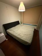 2-persoons King-size bed, Huis en Inrichting, Slaapkamer | Bedden, Ophalen, Zwart stoffen buitenkant, Zwart, Tweepersoons