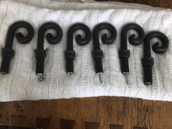 6 x decoratief eindstukken voor gordijnrails Zware kwaliteit, Huis en Inrichting, Stoffering | Gordijnen en Lamellen, Zo goed als nieuw