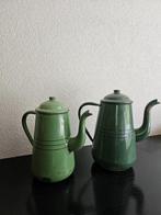 Groene koffiekannen emaille, Antiek en Kunst, Antiek | Emaille, Ophalen