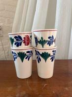 4 Boerenbont Bekers / Kopjes, Ophalen of Verzenden, Zo goed als nieuw, Kop(pen) en/of Schotel(s), Aardewerk