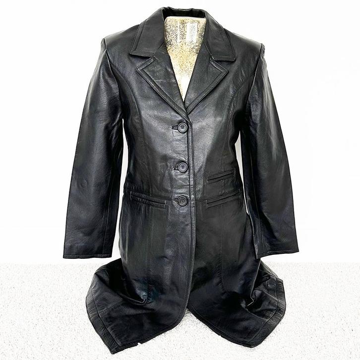Soepele Leren Leather Master Classics Jas 1 (S) € 65,-, Kleding | Dames, Jassen | Winter, Nieuw, Maat 36 (S), Zwart, Ophalen of Verzenden