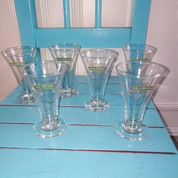 Millwood Irish Whiskey Cream Likeur glaasjes set van 6 stuks beschikbaar voor biedingen