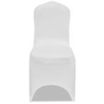 NIEUWE Stoelhoezen 6 stuks stretch wit of bruin, Huis en Inrichting, Venlo, Wit, Haba trading, Nieuw