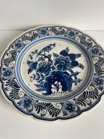 Delfts Blauw Bord met Vogel en Bloemen, Ophalen of Verzenden