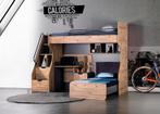 Kanton hoogslaper/hoekstapelbed met bureau - 90x200 - Nature, Huis en Inrichting, Ophalen of Verzenden, Nieuw