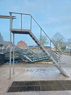 Stalen trap met bordes gegalv. Hoog 3,1 mtr. Nor024, Ophalen