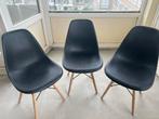 4 Eames look-a-like stoelen (3+1 gratis), Huis en Inrichting, Stoelen, Ophalen, Kunststof, Gebruikt, Zwart