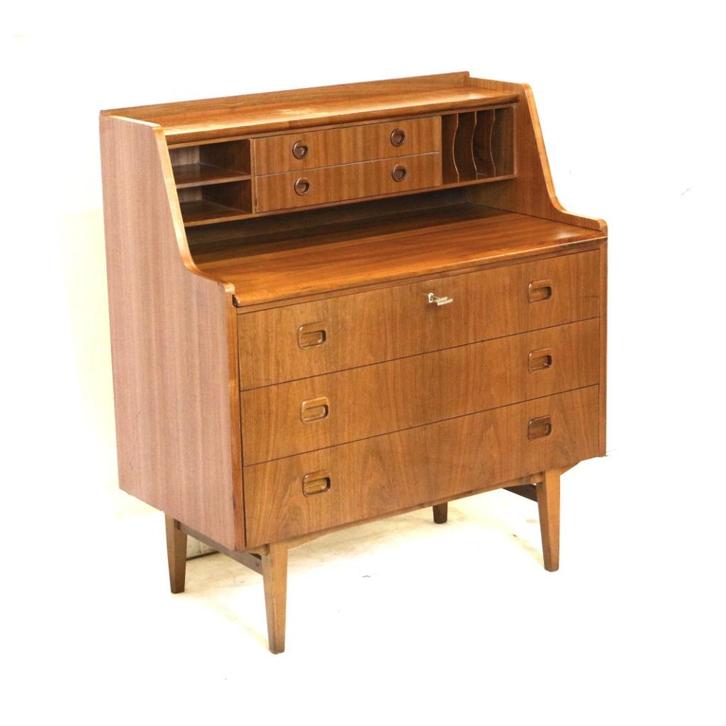 Vintage design secretaire jaren '60 '70 midcentury retro, Huis en Inrichting, Kasten | Secretaires, Gebruikt, Verzenden
