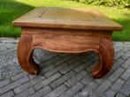 Opium tafel bijzettafel salontafel, Minder dan 55 cm, Gebruikt, Vierkant, Hout