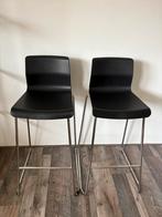 Zwarte barstoelen, Ophalen, Gebruikt, Met voetsteun, 60 tot 90 cm