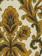 14080 Vintage jute plakplastic met retro barok dessin Swiet, Verzenden, Minder dan 10 m², Zwart