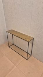 Gouden sidetable, modern design met zwart frame, Huis en Inrichting, Tafels | Sidetables, Ophalen, 50 tot 100 cm, Zo goed als nieuw