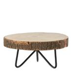 Pia Bijzettafel van Paulowniahout – Ø29 cm, Minder dan 45 cm, Minder dan 55 cm, Verzenden, Rond