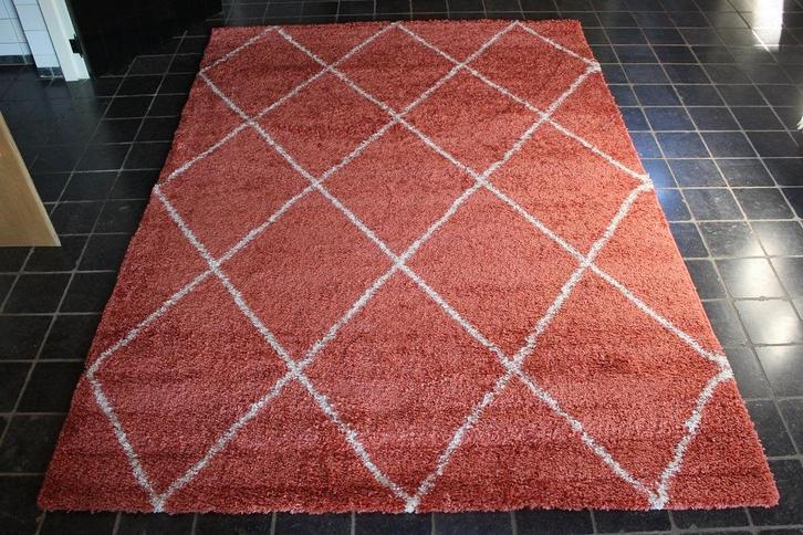 Zacht hoogpolig vloerkleed Alvor Shaggy Terra 200 x 290, Huis en Inrichting, Stoffering | Tapijten en Kleden, Zo goed als nieuw
