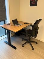 Elektrisch Zit-Stabureau met Stoel - Setprijs, Huis en Inrichting, Bureaus, Ophalen, Elektrisch, Zo goed als nieuw, Stabureau