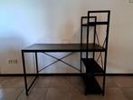 Bureau zwart met 3 legplanken, Ophalen, Zo goed als nieuw, Bureau