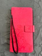 IPhone 12 Pro Hoesje - Fuchsia Leder ZGAN, Ophalen of Verzenden, Zo goed als nieuw, IPhone 12 Pro, Hoesje of Tasje