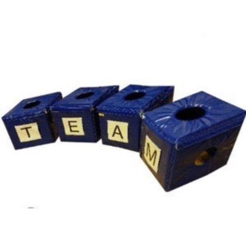 Letterpakken spel te koop professioneel kleur blauw ex rent, Hobby en Vrije tijd, Feestartikelen, Gebruikt, Feestartikel, Oranje of Koningsdag