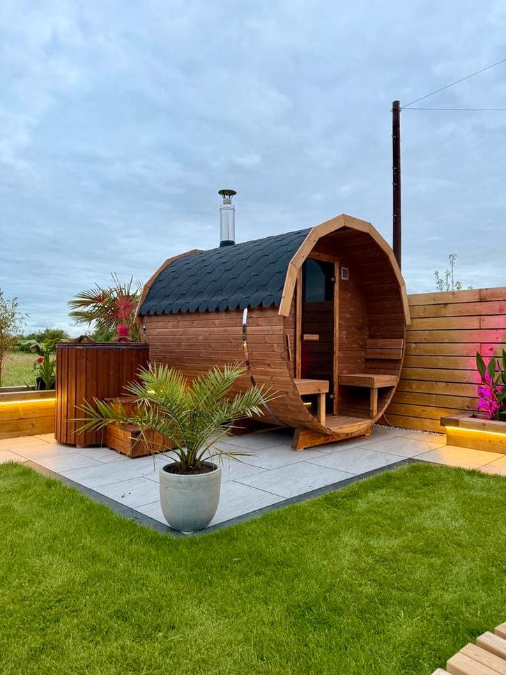 2,5M Barrel Sauna Gratis Levering en Plaatsing, Sport en Fitness, Sauna, Nieuw, Complete sauna, Ophalen of Verzenden