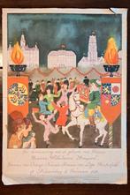 Poster tha geboorte pr. Beatrix 1938, Ophalen of Verzenden, Kaart, Foto of Prent