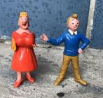 2 Kuifje poppetjes Kuifje en Bianca Castafiore uit 1973, Ophalen of Verzenden, Kuifje, Gebruikt, Beeldje of Figuurtje