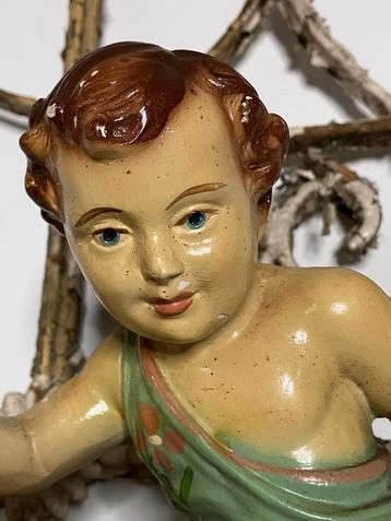 Oud beeld religieus tafereel  beschikbaar voor biedingen