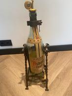 Asbach Uralt zeldzame fles in ijzeren houder,, Frankrijk, Gebruikt, Ophalen of Verzenden