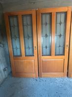 Schuifdeuren glas en lood, Doe-het-zelf en Verbouw, Deuren en Horren, Ophalen, Gebruikt, 80 tot 100 cm, Binnendeur