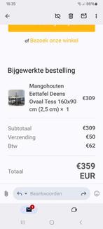 deens ovale  kleine eettafel, Huis en Inrichting, Tafels | Eettafels, Ophalen, Zo goed als nieuw, Vijf personen of meer, Ovaal