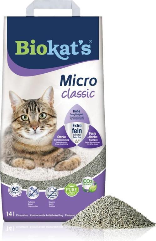 Biokat's Micro Classic - 14 L - Kattenbakvulling - Klontvorm, Dieren en Toebehoren, Kattenbakken, Nieuw, Verzenden