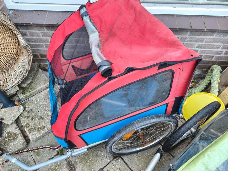 Kinderkar voor achter de fiets, Fietsen en Brommers, Fietsaccessoires | Aanhangers en Karren, Gebruikt, Kinderkar, 20 tot 40 kg