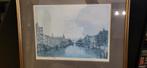 Charles Kemper Litho - Grachtenlandschap, Antiek en Kunst, Kunst | Tekeningen en Foto's, Ophalen of Verzenden